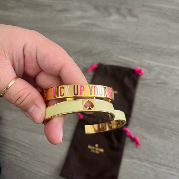 Kate Spade Kick Up Your Heels and Hole Punch Spade Bracelet Bundle lot of 2 - Picture 6 of 8